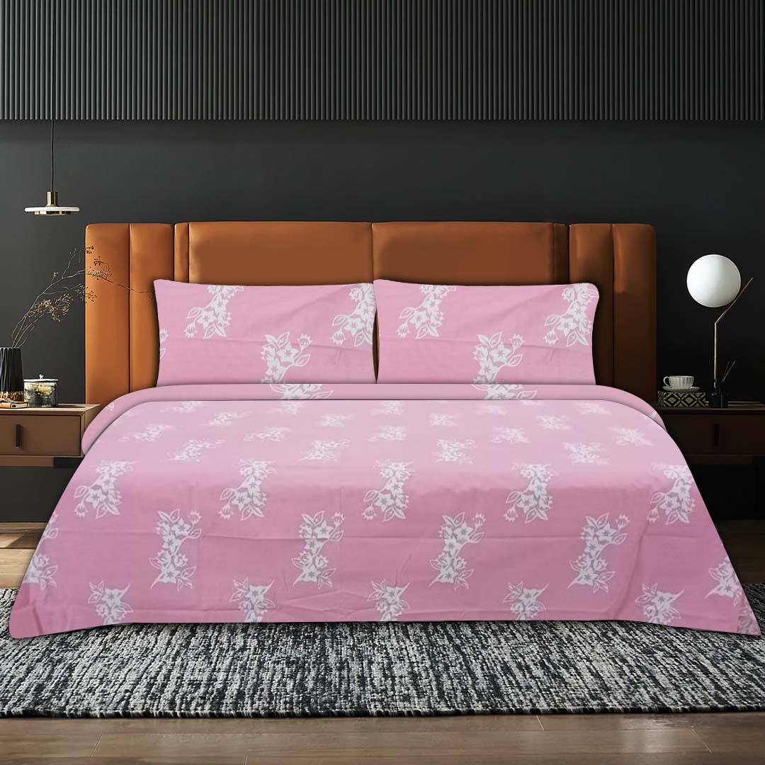 Pink Flowers Bed Set