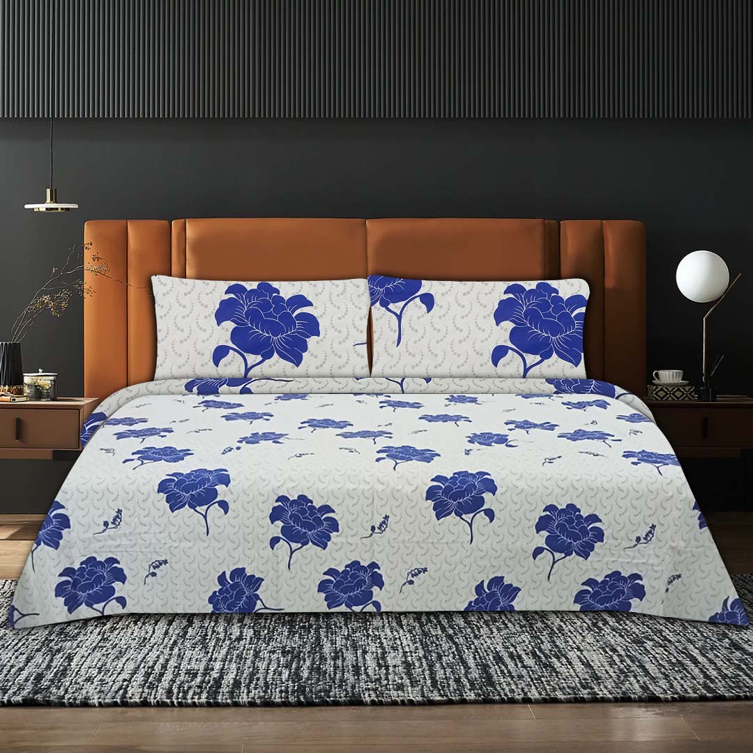 Blue Rose Bed Set