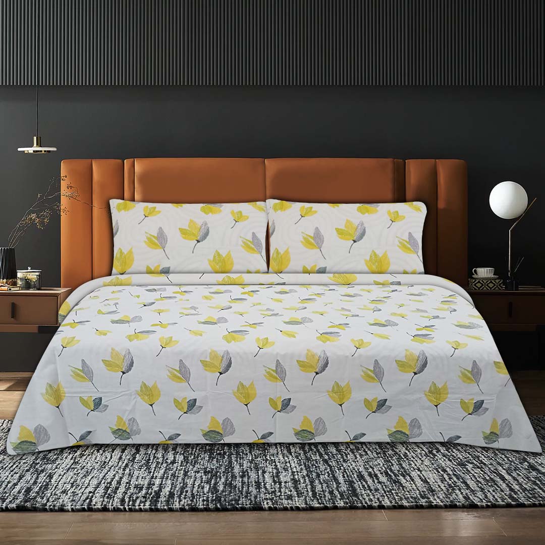 Yellow Autumn Leaves Bed Set