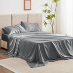 Silver Luxury Satin Sheet Set