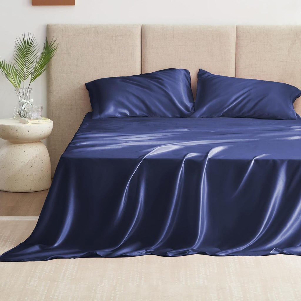 Luxury Satin Navy Sheet Set