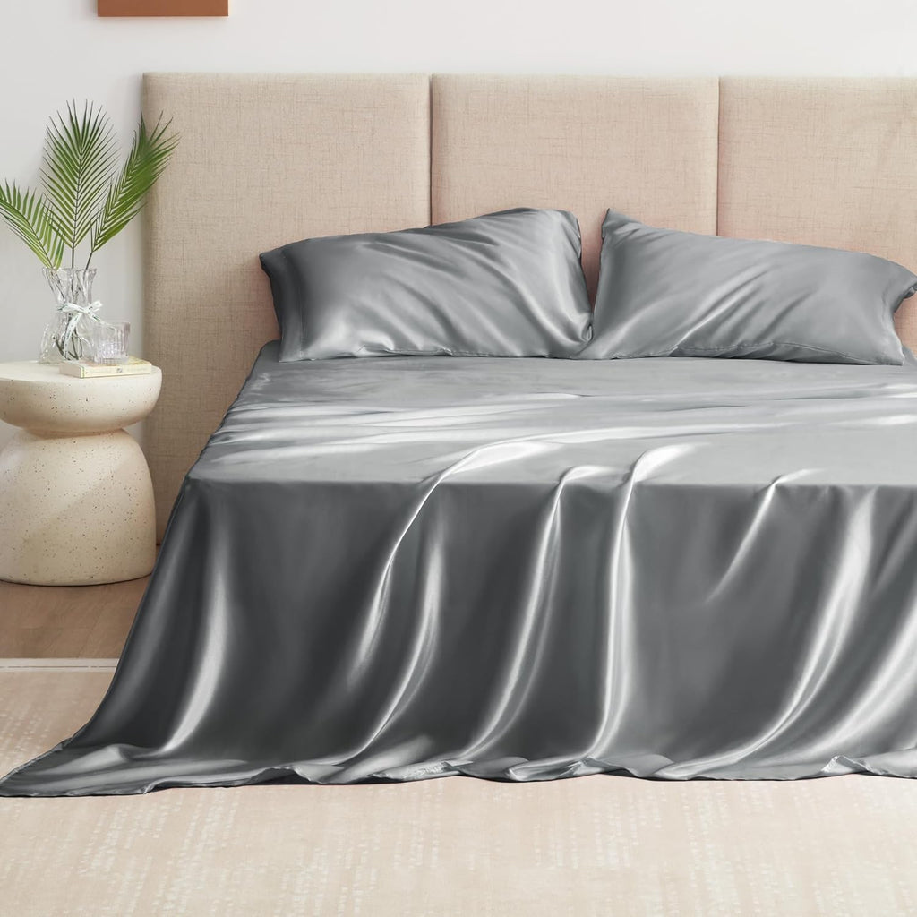 Silver Luxury Satin Sheet Set