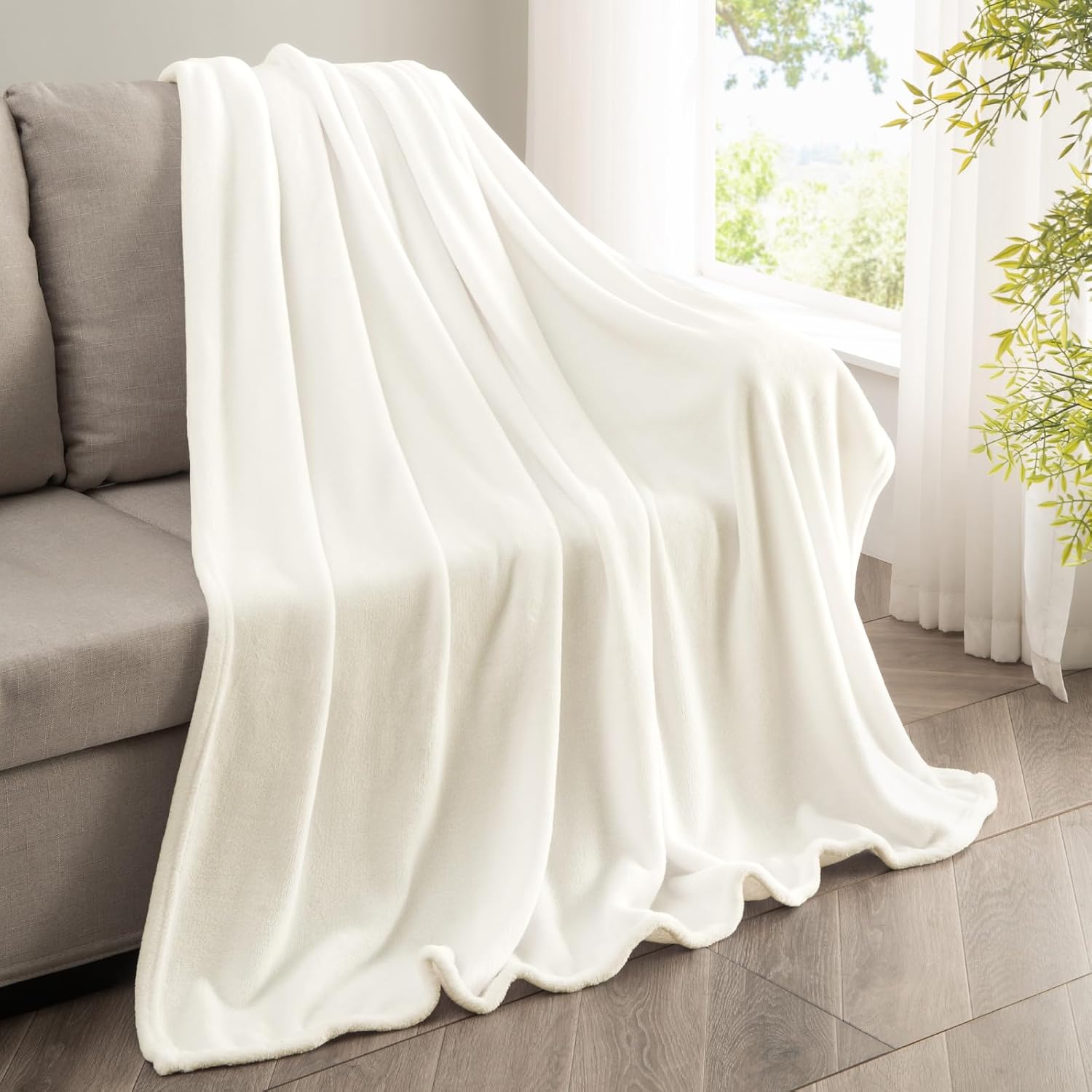 Cream Fleece Blanket