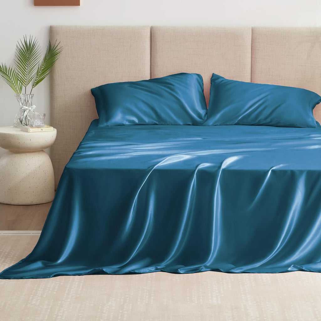 Teal Luxury Satin Sheet Set