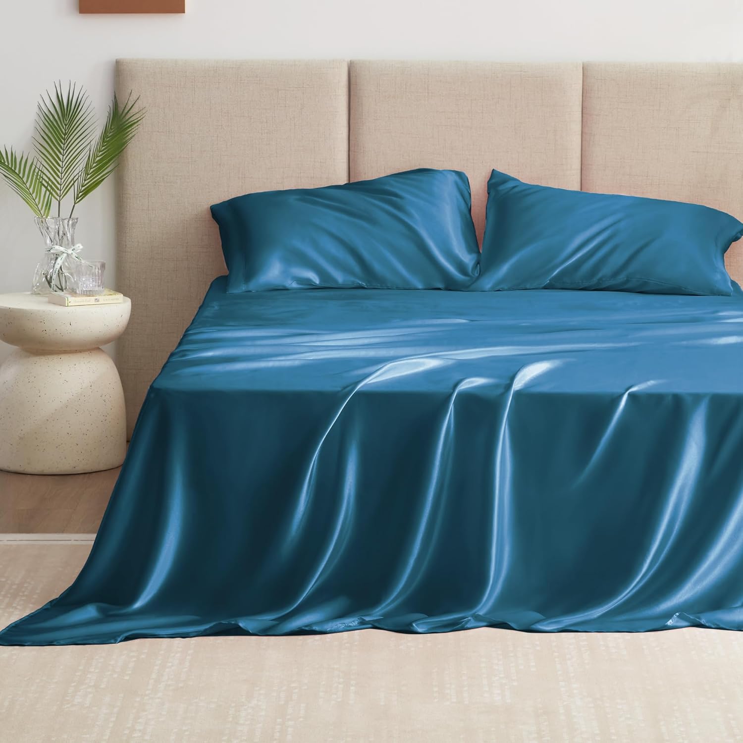 Teal Luxury Satin Sheet Set