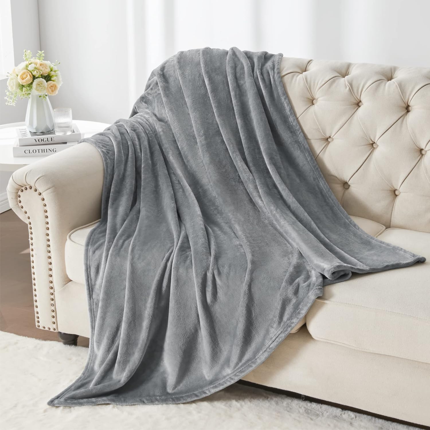 Grey Fleece Blanket