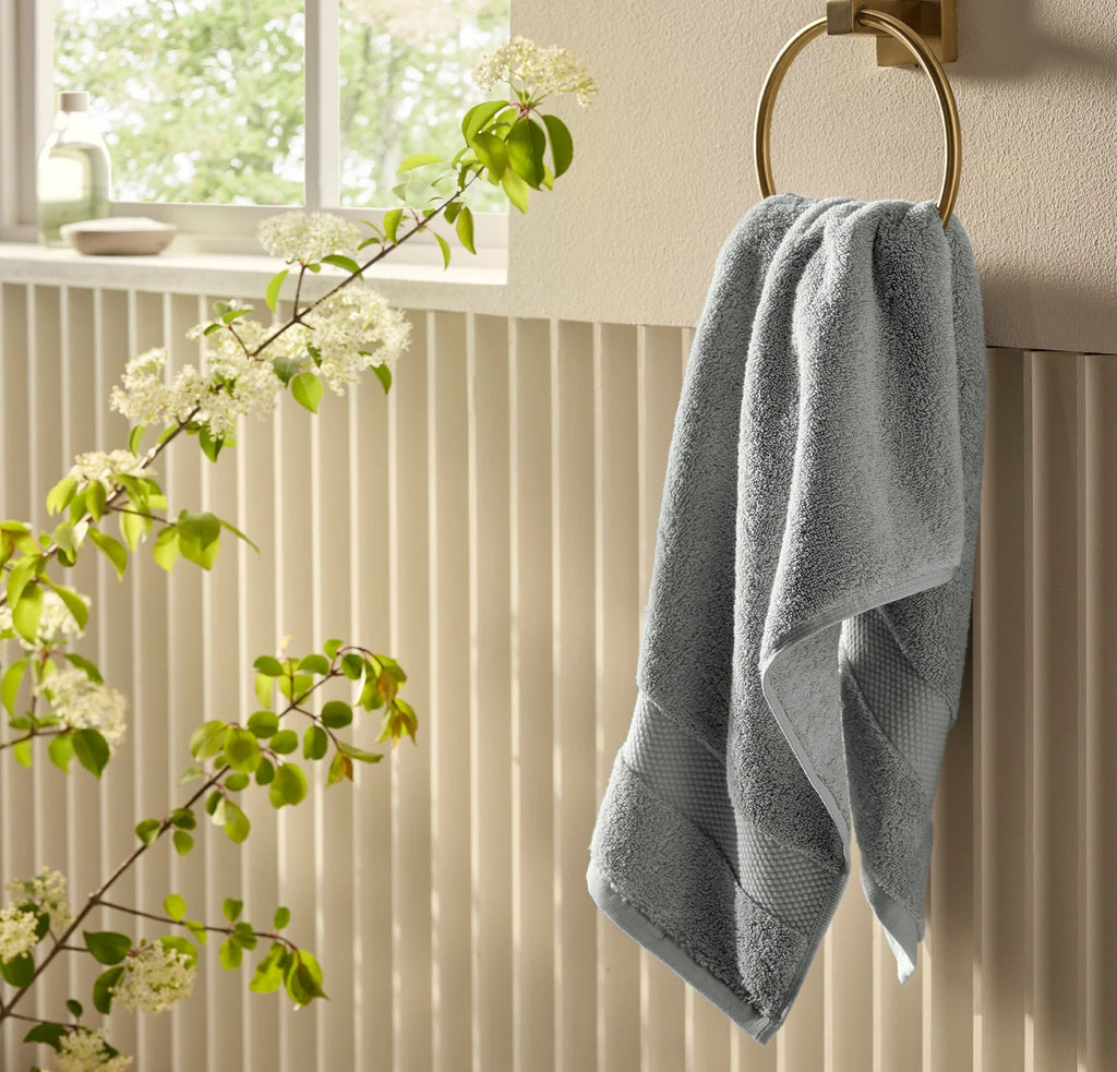 Pure Cotton Bath Towel Silver