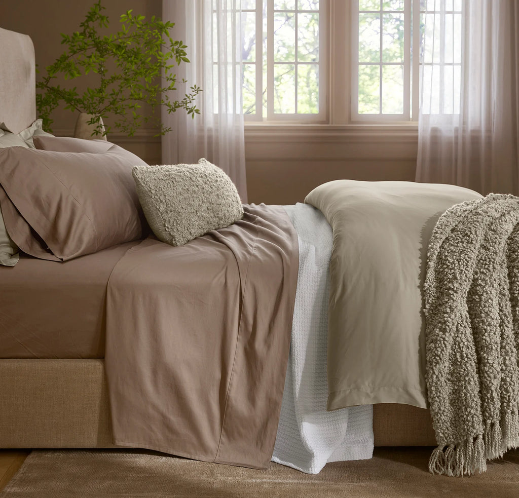 Cotton Percale Walnut Sheet Set